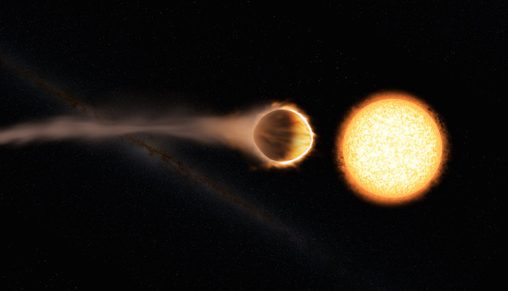 Así luciría el exoplaneta WASP-121b, según un artista.