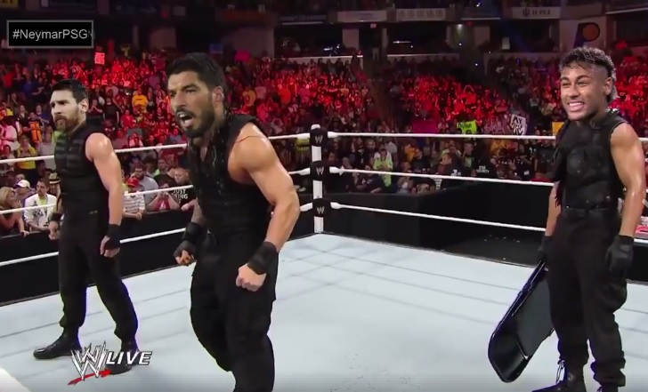 La 'traición' de Neymar al estilo WWE 