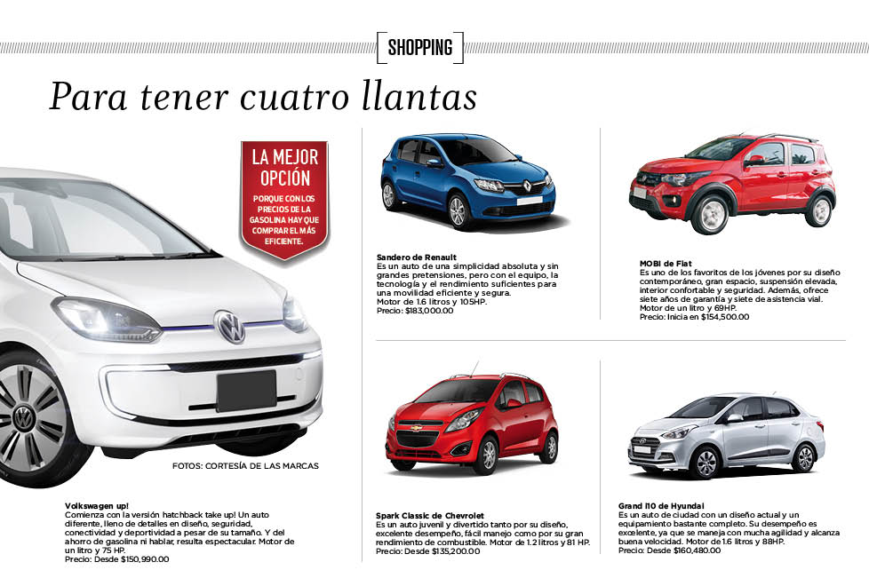 Para tener cuatro llantas