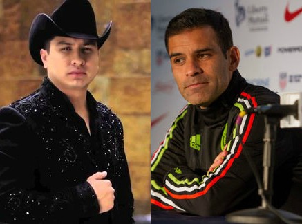 El cantante Julión Álvarez y el futbolista Rafael Márquez.