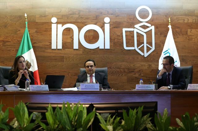 Sesión del pleno del Instituto Nacional de Transparencia, Acceso a la Información y Protección de Datos Personales (INAI). 