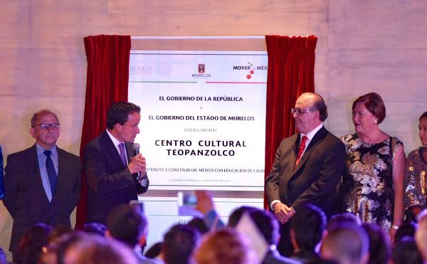 El director general del IMSS y el gobernador de Morelos, inauguraron el centro cultural Teopanzolco.