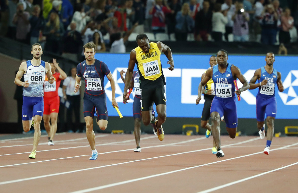 Usain Bolt se despide con lesión