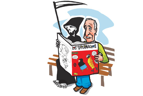 Rius está muerto y María lo sueña riendo. Su risa era espléndida, procaz y apasionada. Pero aquí a nadie le importa cómo Rius reía o a qué sonaba su r