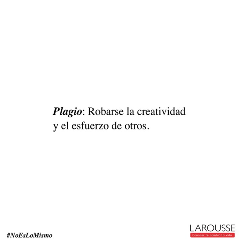 A través de su cuenta oficial de Twitter, Larousse Latinoamérica se deslindó de una imagen de su campaña #NoEsLoMismo que fue intervenida por el Frent