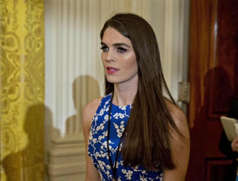 Hicks, de 28 años, fue portavoz de comunicaciones para Trump durante la campaña electoral.