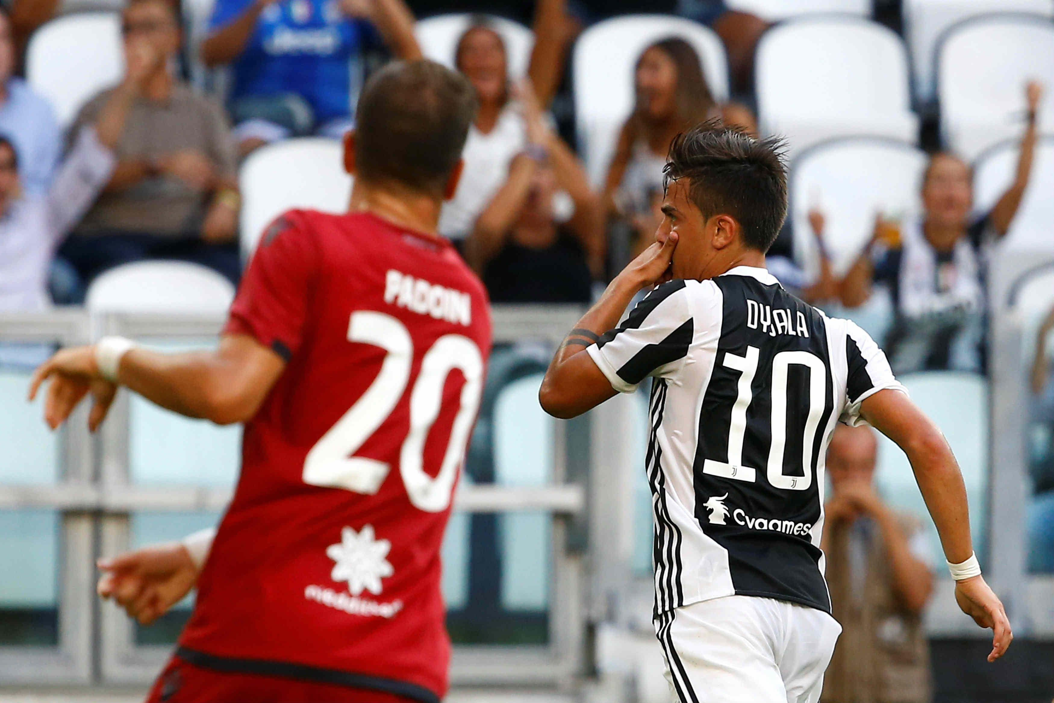 Dybala celebra el segundo gol del partido