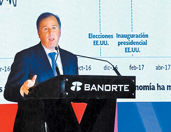 El secretario de Hacienda en el Foro Estrategia Banorte 2017.