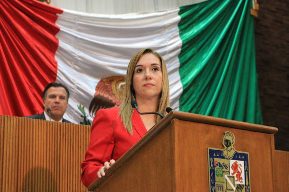 La diputada local del PRI, Gloria Treviño. 
