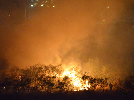 Por momentos el incendio fue incontrolable. 
