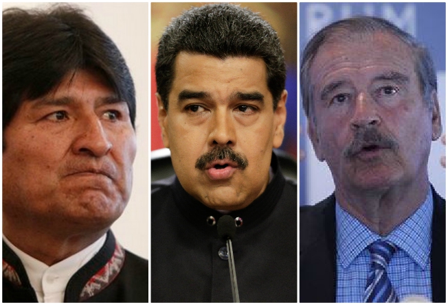 Evo Morales envió un mensaje a Vicente Fox ante las críticas del mexicano a Nicolás Maduro. 