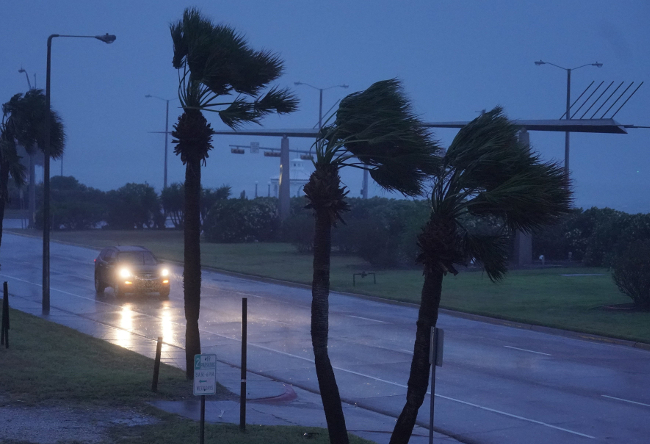 La llegada de 'Harvey' a Texas.