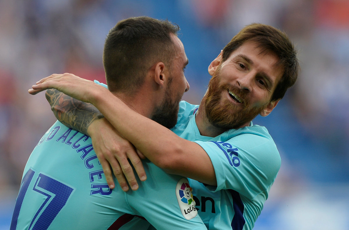 Lionel Messi marcó doblete en la victoria del Barcelona sobre el Alavés
