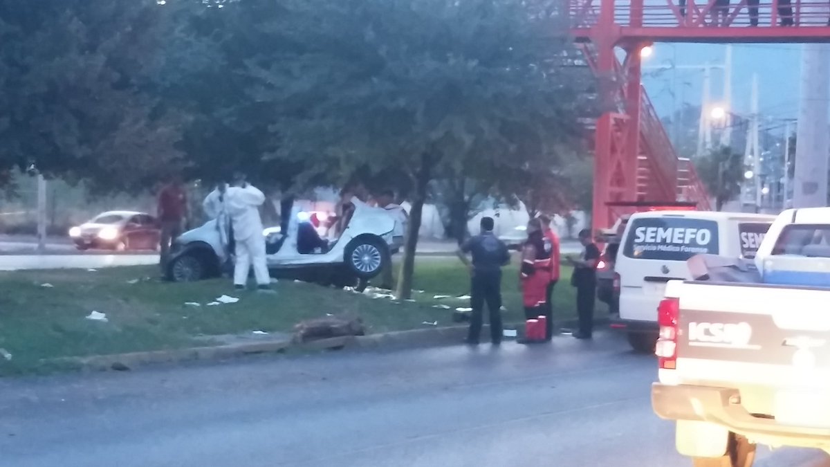 El accidente ocurrió en la avenida Frida Kahlo, en la colonia Valle Oriente. 