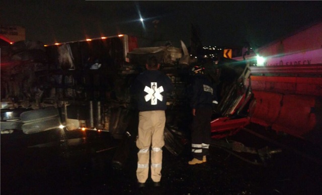 El accidente se registró en dirección a la Ciudad de México.