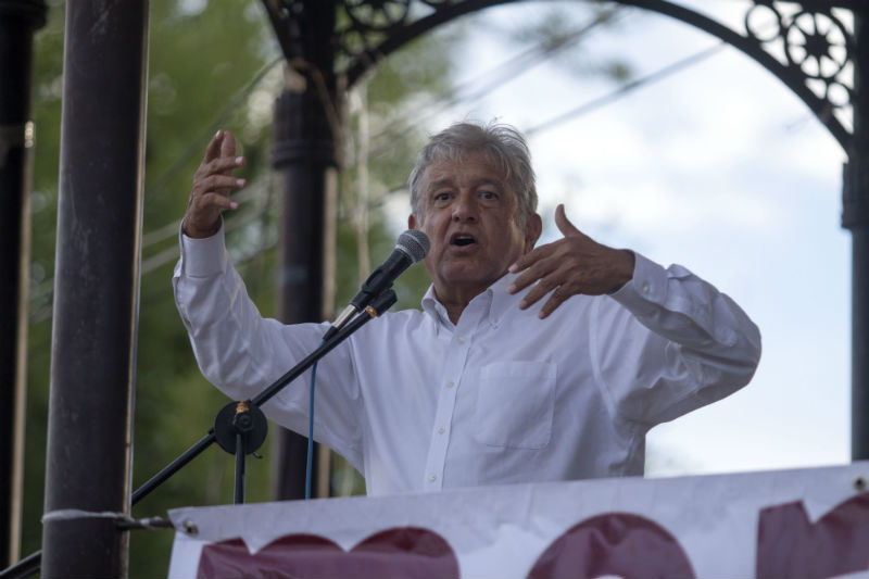 El presidente nacional de Morena, Andrés Manuel López Obrador 