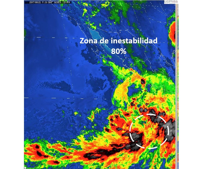 La zona de estabilidad tiene 80 por ciento de desarrollo ciclónico