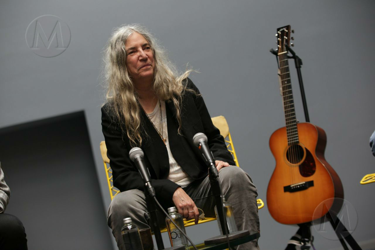 Patti Smith en la conferencia de prensa para presentar sus proyectos en México