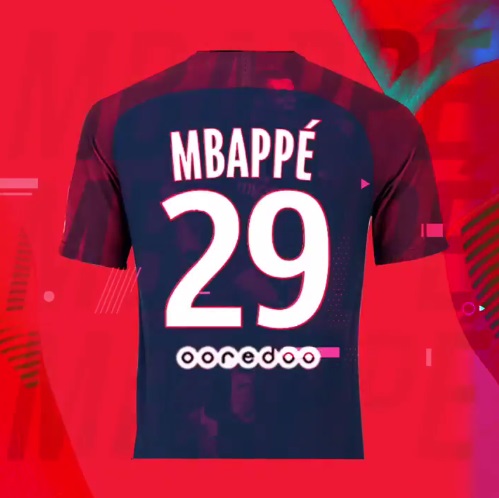 Mbappé portará el dorsal 29 en el PSG