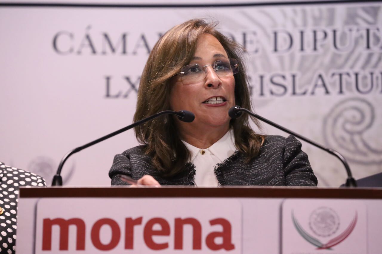 La coordinadora de Morena en San Lázaro, Rocío Nahle, dijo que su bancada no busca posiciones a través de prebendas.