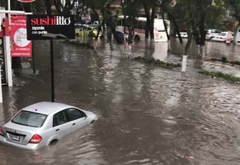 Las lluvias en el municipio. 