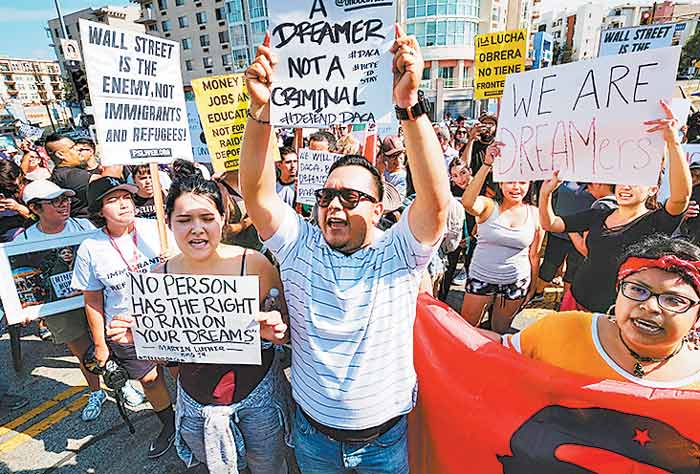 Manifestación de inmigrantes.