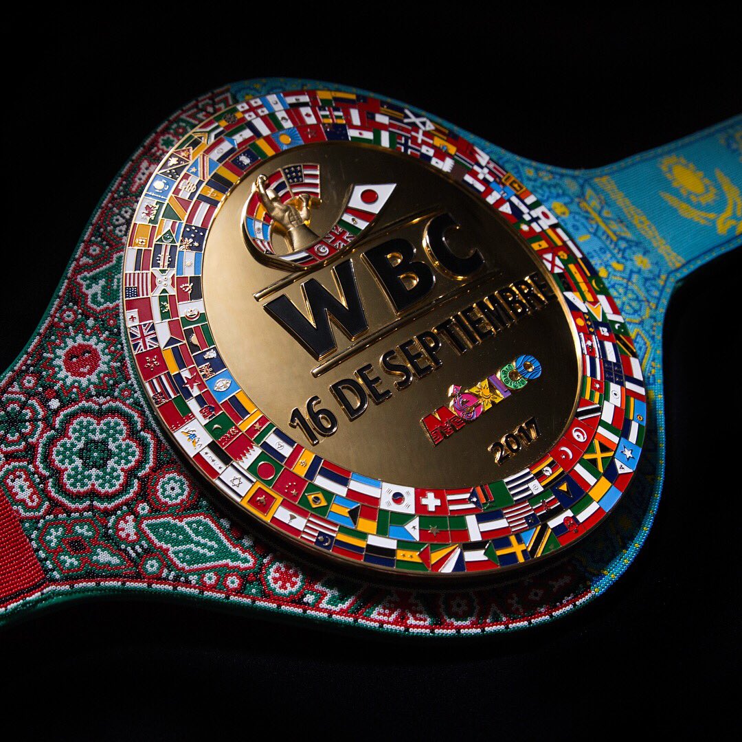 Presentan cinturón huichol para pelea Canelo-Golovkin