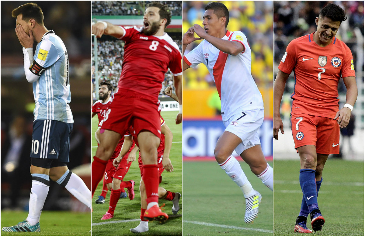 Argentina y Chile peligran su pase al Mundial; Siria y Perú siguen soñando 