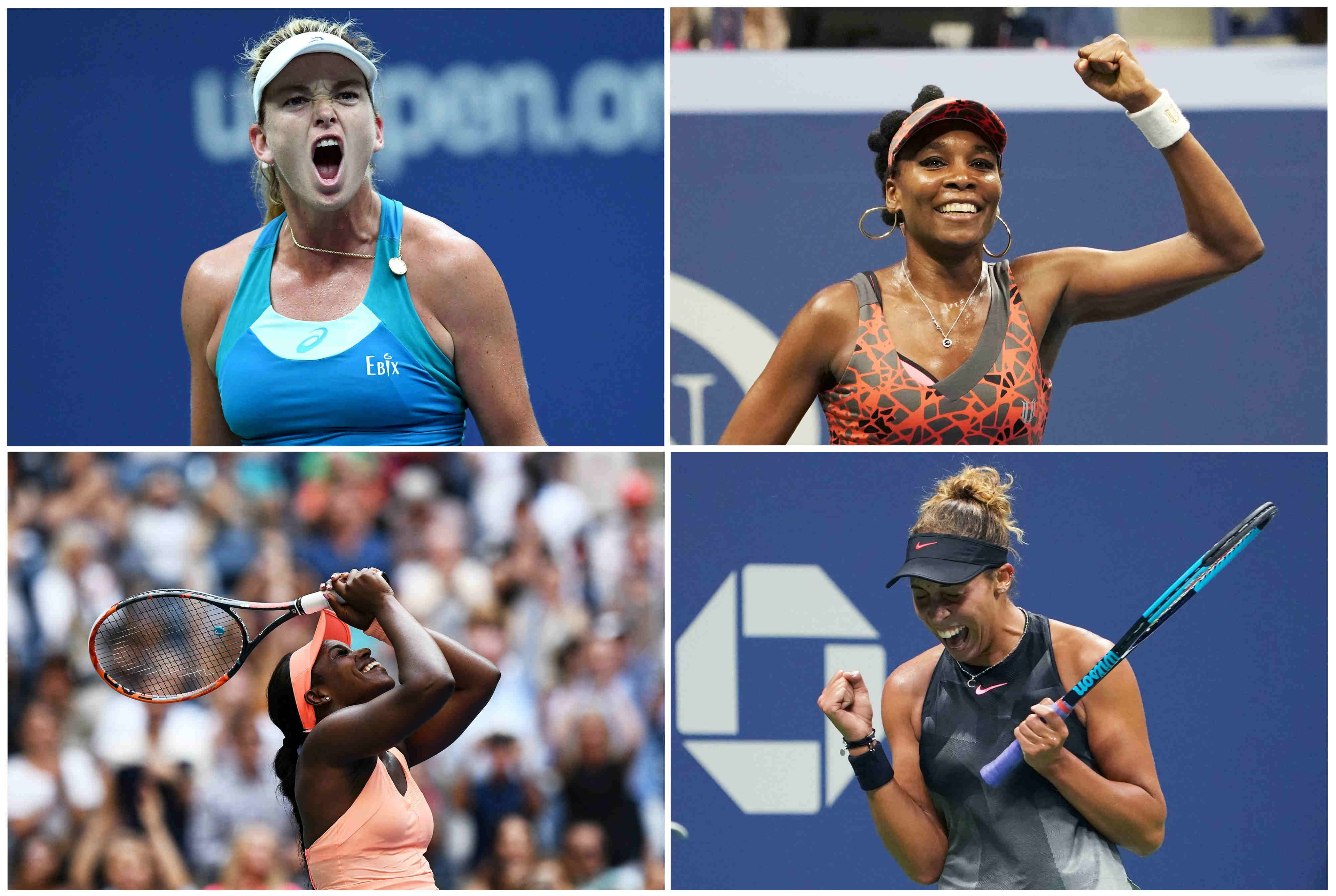 CoCo Vandeweghe, Venus Williams, Madison Keys y Sloane Stephens son las cuatro semifinalistas