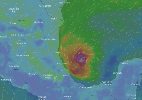 'Katia' se instaló en el Golfo de México.