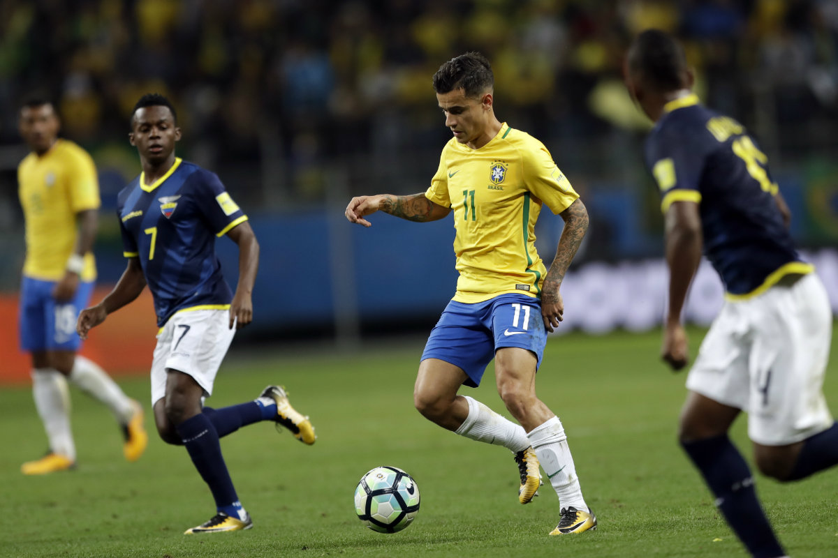 Philippe Coutinho con la selección de Brasil