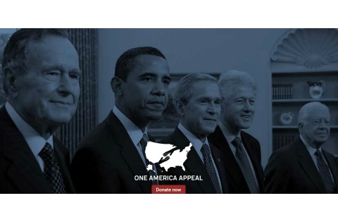Los ex presidentes de Estados Unidos, Jimmy Carter, Barack Obama, George W. Bush, Bill Clinton y George H. Bush.