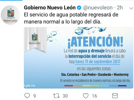 Después esta información fue borrada de la cuenta. 