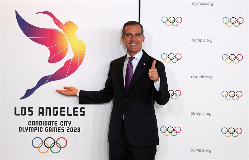 El alcalde de Los Ángeles, Eric Garcetti