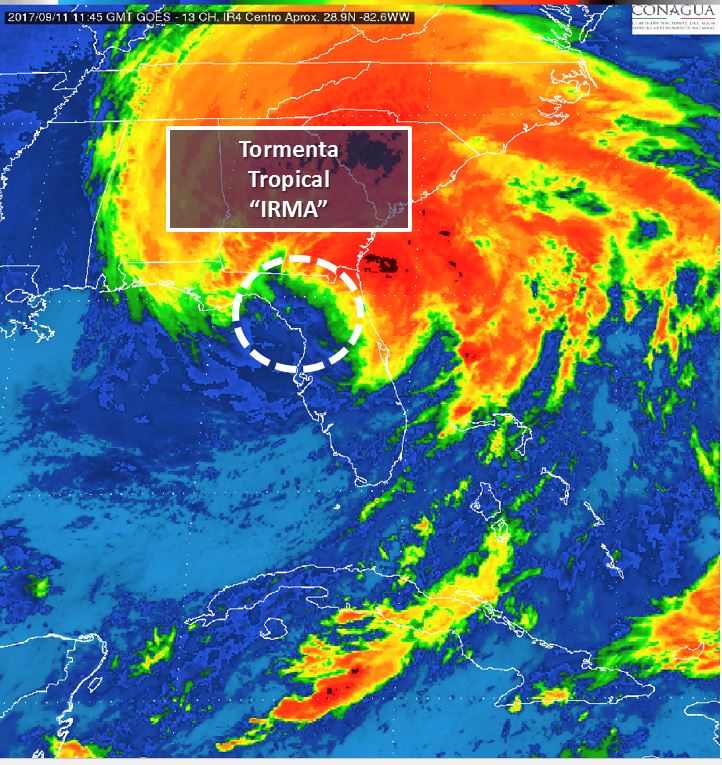 'Irma' se degradó a tormenta tropical. 