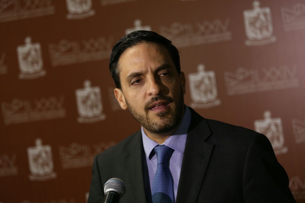 El coordinador de la fracción del PRI en el Congreso del Estado, Marco González.