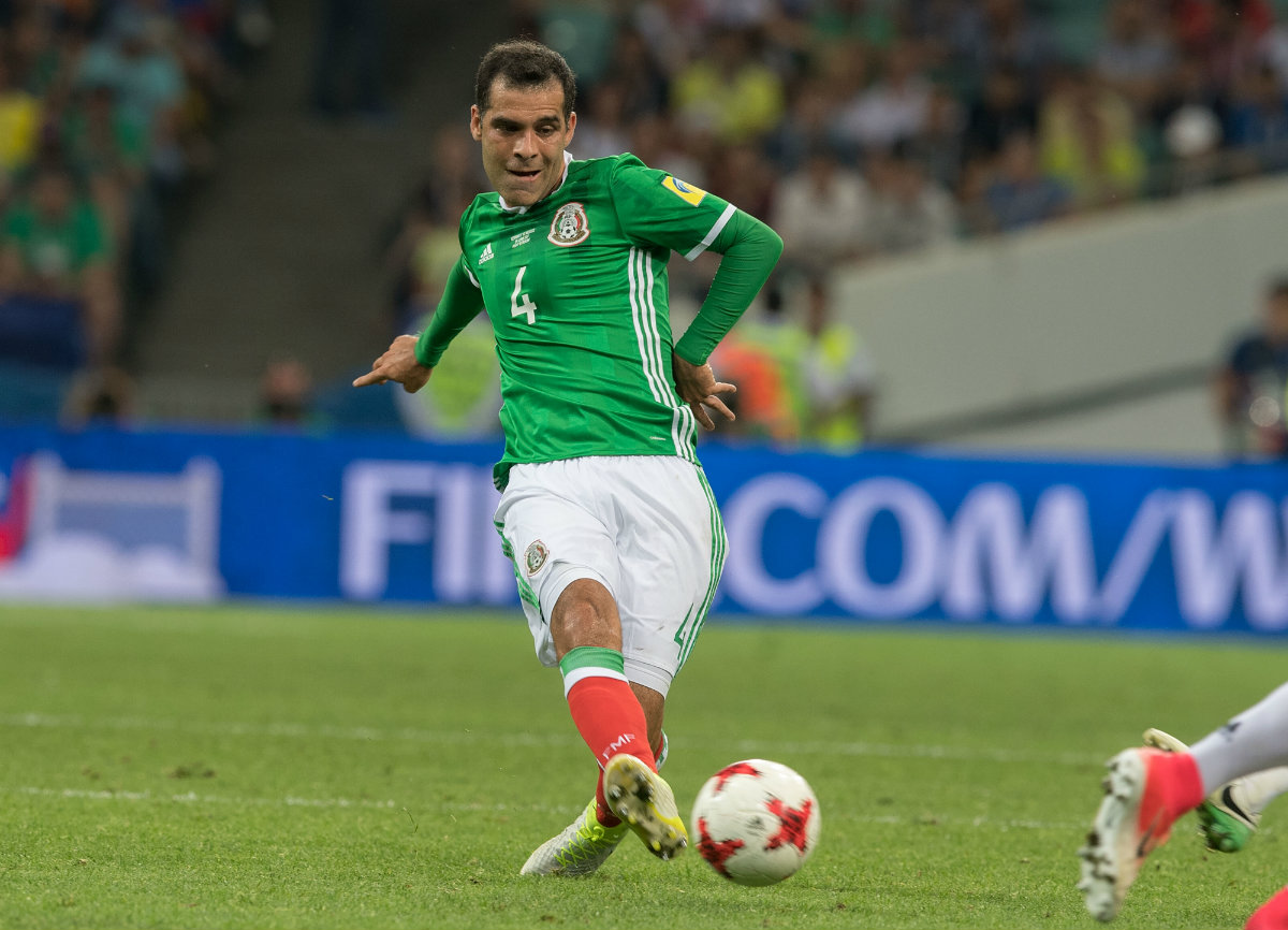 Rafael Márquez en un partido de la selección mexicana
