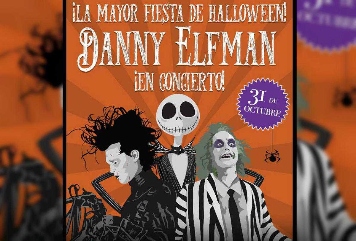 El concierto de Danny Elfman y la música de las películas de Tim Burton se llevará a cabo el 31 de octubre en la Arena Ciudad de México. 