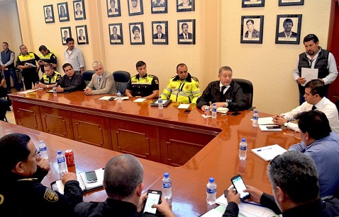 Durante el anuncio de las autoridades de seguridad pública. 