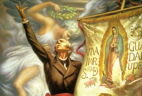 El cura Miguel Hidalgo y Costilla, en una pintura del Grito de Dolores.