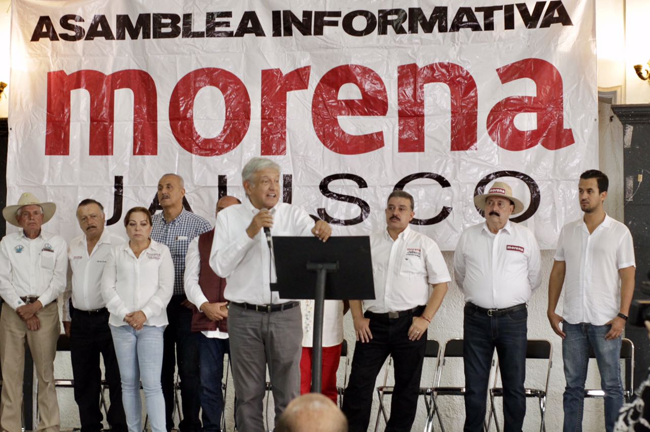 El dirigente nacional de Morena visitó este jueves los municipios de Arandas, Yahualica y Jalostotitlán