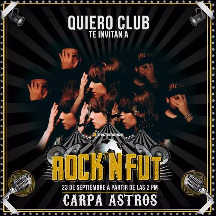 Rock'n Fut se realizará el 23 de septiembre en la Carpa Astros. 
