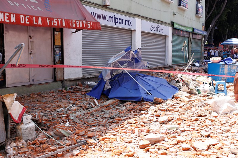 Tras el sismo, así lucen las calles de Puebla.
