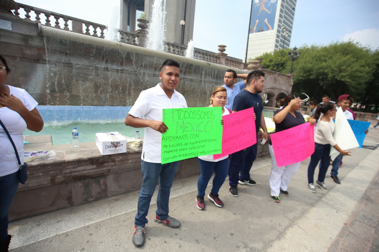 El centro de acopio de víveres y alimentos será de 08:00 a 18:00 en la Explanada de los Héroes de la Macroplaza. 