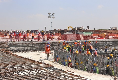 Obras del Nuevo Aeropuerto Internacional de la Ciudad de México.
