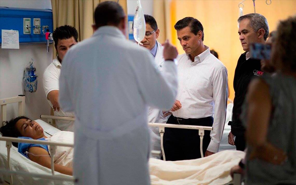 Peña Nieto agradeció al personal del hospital las atenciones que han brindado.