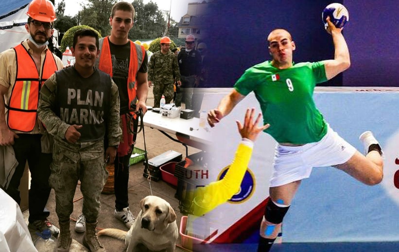 Emiliano Arce, jugador del Tri de Handballl y voluntario en el terremoto 