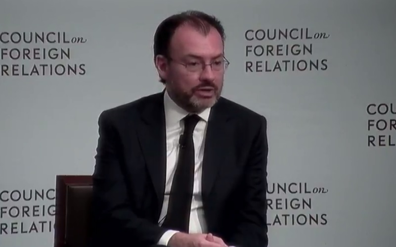 El canciller Luis Videgaray dijo que la relación con Estados unidos es buena.