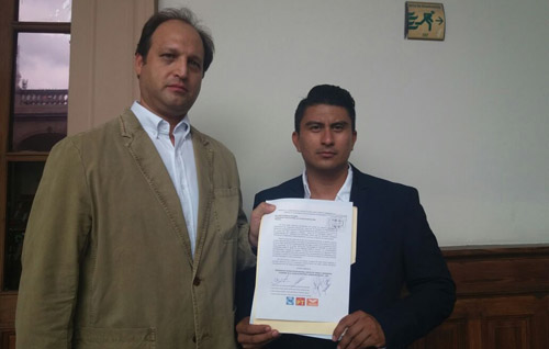  Los regidores Jonathan Tijerina Hernández, de Movimiento Ciudadano, y David Ariel García Portillo, del PAN