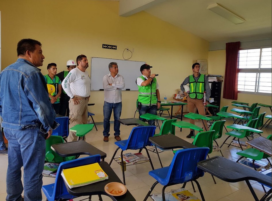 La Secretaría de Protección Civil de Chiapas ha revisado la infraestructura de las escuelas por el sismo del pasado 7 de septiembre.